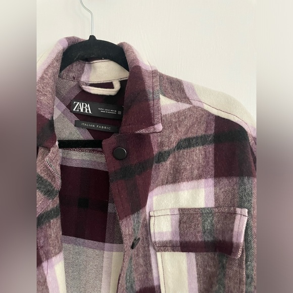 Zara flannel shacket. Size small. - Picture 4 of 4